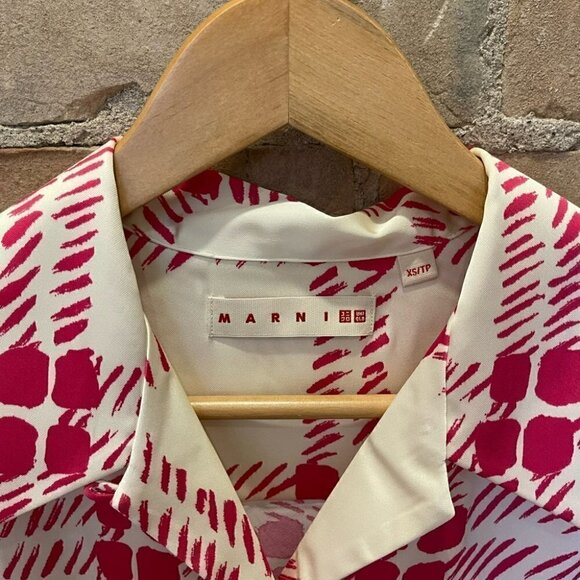 Marni x Uniqlo Oversized Open Collar Shirt Sz XS - Picture 5 of 6